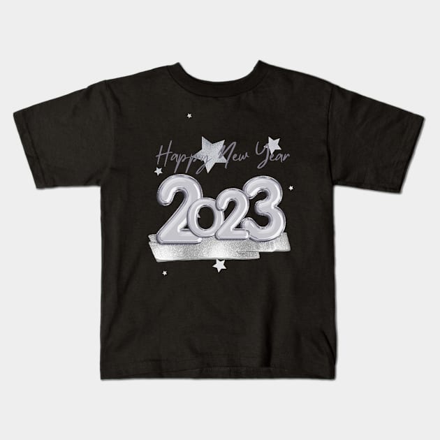 Happy New Year 2023.Silver Kids T-Shirt by Anatoliy Smirnov